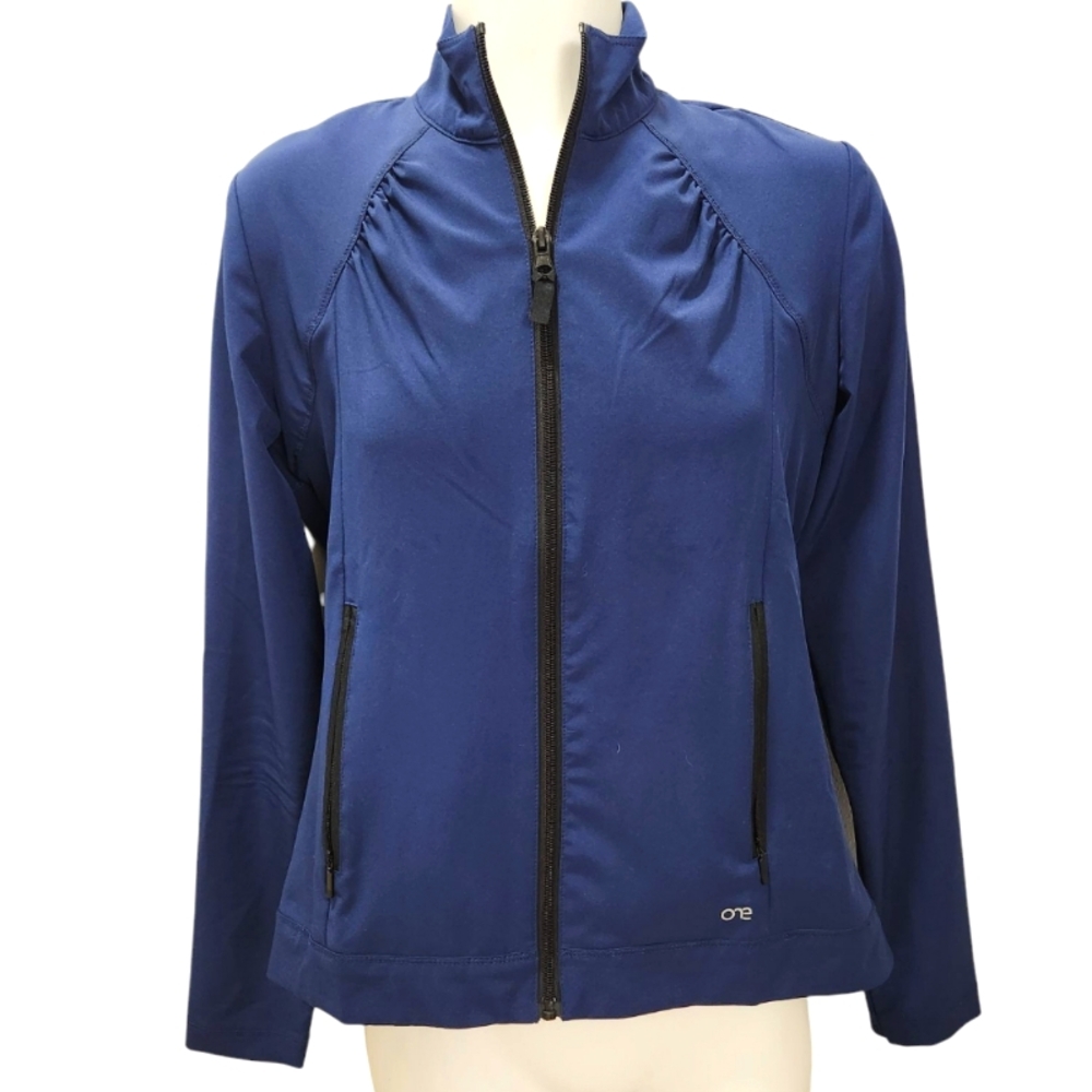 NWOT Barco Zip-up Pleated Women's Blue Jacket